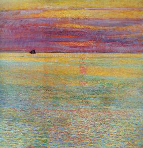 Frederick Childe Hassam - Sunset at sea Sun