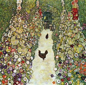 Gustav Klimt - Garden Path with Hens