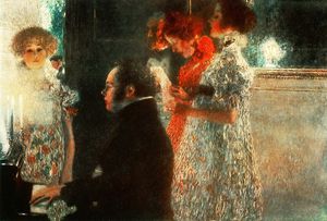 Gustav Klimt - Schubert at the Piano