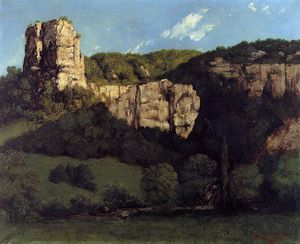 Gustave Courbet - Landscape Bald Rock in the Valley of Ornans