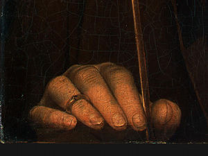 Hans Memling - portrait of a man with an arrow