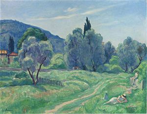 Henri Lebasque - Olive Trees in Afternoon at Cannes