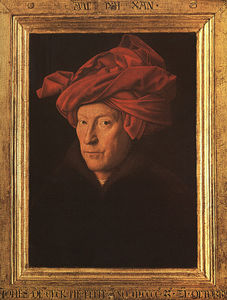 Jan Van Eyck - A Man in a Turban (possibly a self-portrait) -