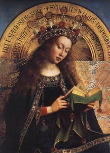 Jan Van Eyck - the ghent altarpiece virgin mary (detail)