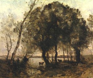 Jean Baptiste Camille Corot - the lake - -