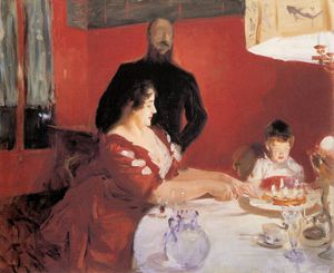 John Singer Sargent - fete familiale the birthday party