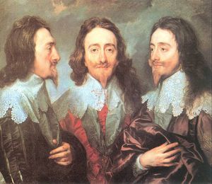  Museum Art Reproductions Charles I in Three Positions by Anthony Van Dyck (1599-1641, Belgium) | WahooArt.com
