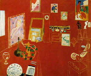 Henri Matisse - L-Atelier rouge Huile sur Toile - (181x219)