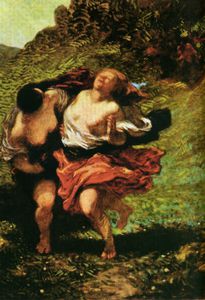 Honoré Daumier - Deux nymphes poursuivies par des satyres Two nymphs continued by satyrs