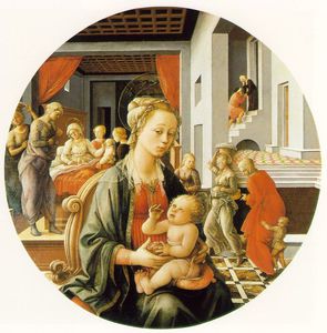 Fra Filippo Lippi - Madonna and Child with Stories of the Life of St. Anne