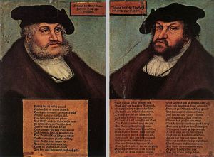 Lucas Cranach The Elder - Portraits Of Johann I And Frederick III