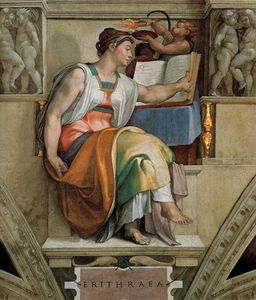 Michelangelo Buonarroti - sistine chapel ceiling sybils erithraea