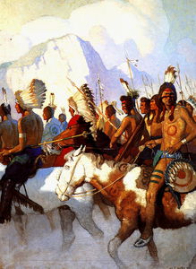 Nc Wyeth - an indian war party