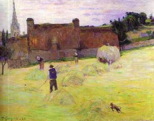Paul Gauguin - hay making in brittany
