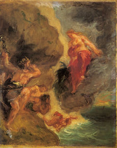 Eugène Delacroix - eugene winter juno and aeolus