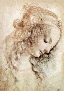 Leonardo Da Vinci - Head of a woman (with eyes closed)
