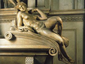 Michelangelo Buonarroti - Tomb of Lorenzo de - Medici detail Dawn