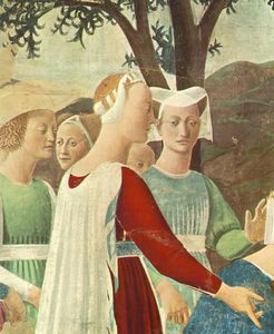 Piero Della Francesca - Adoration of the Holy Wood (detail)3
