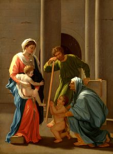 Nicolas Poussin - The Holy Family with Saints Elizabeth and John