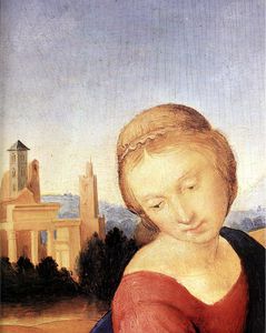 Raphael (Raffaello Sanzio Da Urbino) - Madonna and Child with the Infant St John (detail)