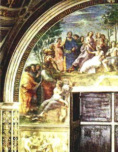 Raphael (Raffaello Sanzio Da Urbino) - Mount Parnassus (left view)