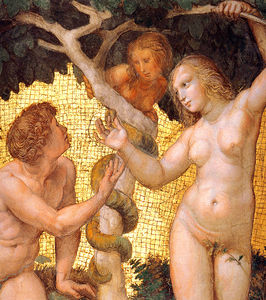 Raphael (Raffaello Sanzio Da Urbino) - Stanza Della Segnatura - Adam and Eve