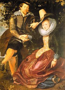Peter Paul Rubens - with his First Wife, Isabella Brandt, in the Honeysuckle Bower