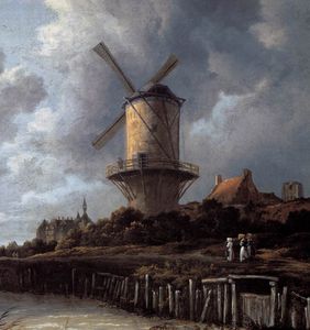 Jacob Isaakszoon Van Ruisdael (Ruysdael) - The Windmill at Wijk bij Duurstede (detail)