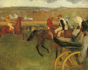 Edgar Degas - At the Races Gentlemen Jockeys