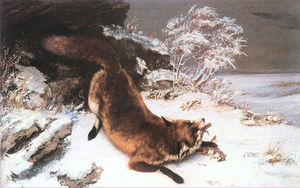 Gustave Courbet - The Fox in the Snow
