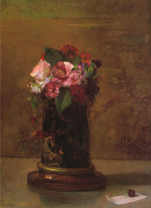 John La Farge - Flowers in Japanese-Vase