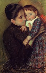 Mary Stevenson Cassatt - Woman and Her Child aka Helene de Septeuil