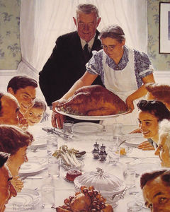  Art Reproductions Freedom from want by Norman Rockwell (Inspired By) (1894-1978, United States) | WahooArt.com