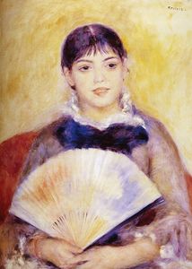 Pierre-Auguste Renoir - Girl With A fan