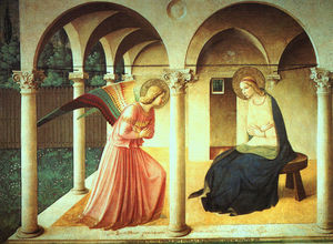 Fra Angelico - The Annunciation, late fresco, Museo di