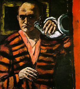 Max Beckmann - Self-Portrait with Horn, Collection Dr. a