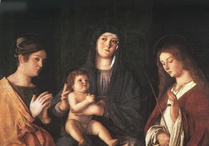 Giovanni Bellini - the virgin and child with two saints, prado