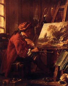 François Boucher - The Painter in His Studio
