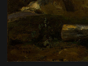 Jean Baptiste Camille Corot - A View near Volterra, Detalj 5, NG Washington