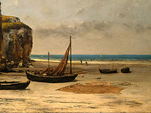 Gustave Courbet - Beach in Normandy, Detalj 2, NG Washingto