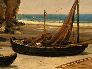 Gustave Courbet - Beach in Normandy, Detalj 3, NG Washingto