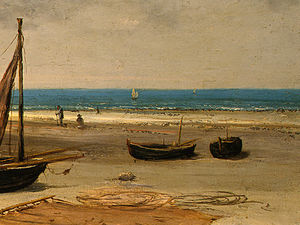 Gustave Courbet - Beach in Normandy, Detalj 4, NG Washingto