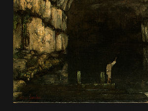 Gustave Courbet - La Grotte de la Loue, Detalj 1, NG Washington