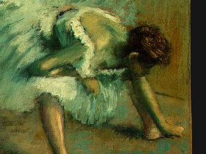 Edgar Degas - Before the Ballet, detalj 5, NG Washington