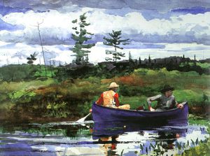 Winslow Homer - The Blue Boat, watercolor, Museum of Fine Arts,