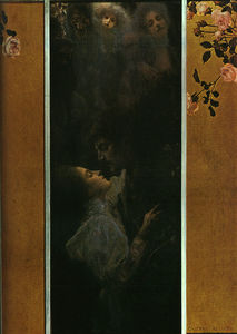 Gustave Klimt - Love, oil on canvas, Historisches Muse