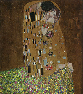 Gustave Klimt - The Kiss, oil on canvas.