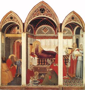 Pietro Lorenzetti - The birth of Mary, 1342, Museo dell-Opera