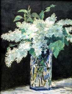 Edouard Manet - Lilacs in a vase, ca Nationalgalerie,
