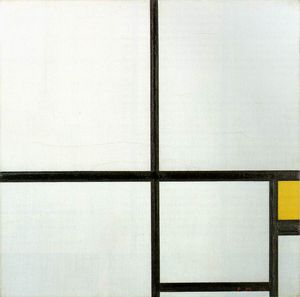 Piet Mondrian - Composition with yellow patch, Ku